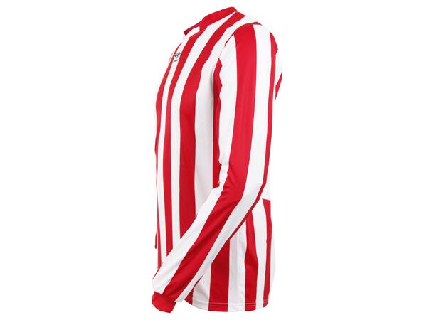 UMBRO Certi Strip Jsy LS Hvit/Rød M Stripet teknisk spillertrøye 